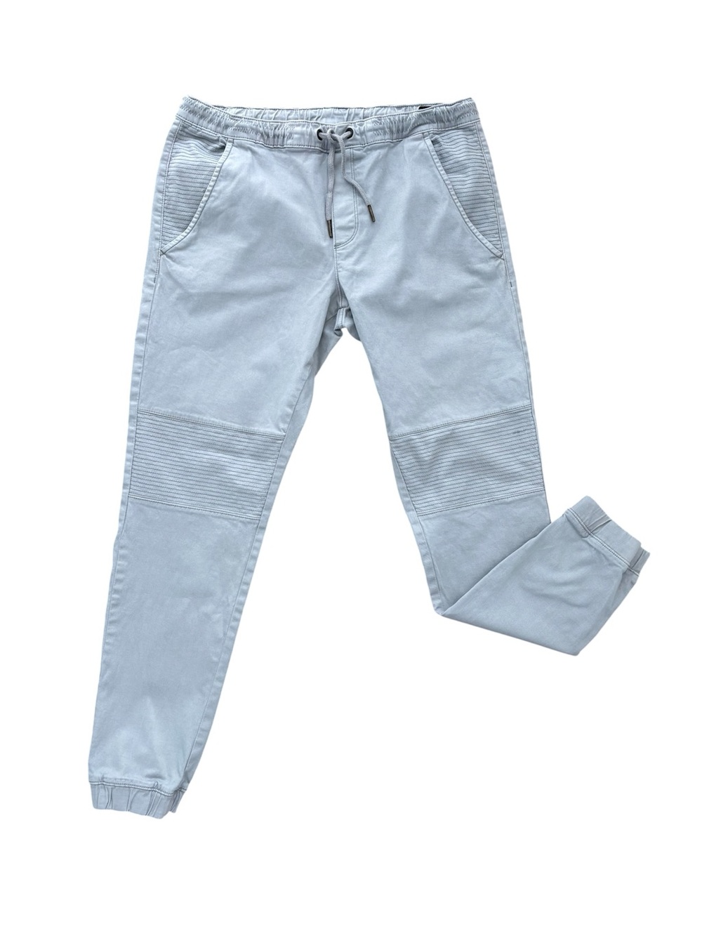 Buffalo Max-x Light Grey Super Skinny Stretch Moto Jogger Pants Men’s Size 34